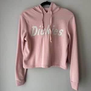 Dickies Pink Cropped Hoodie Sweater Size S